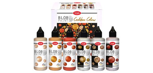 ViVA DECOR Set de peinture Blob Paint Golden Glow, 6 pièces