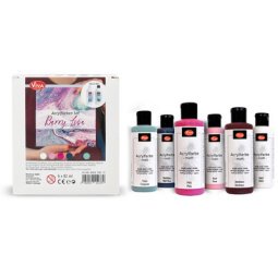 ViVA DECOR Set de peinture acrylique 'Berry Love', 6 pièces