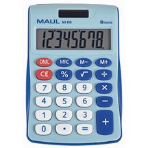 Calculatrice de bureau MJ 450, 8 chiffres, bleu clair