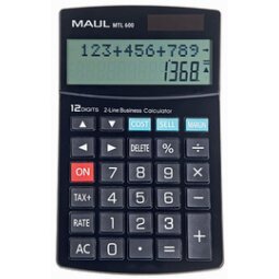 Calculatrice de bureau MTL 16, 12 chiffres, noir