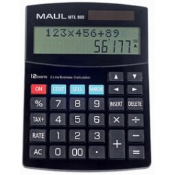 Calculatrice de bureau MTL 800, 12 chiffres, noir