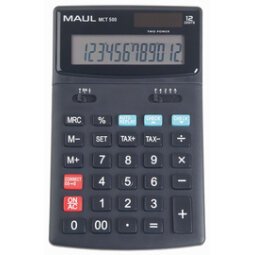 Calculatrice de bureau MCT 500, 12 chiffres, noir