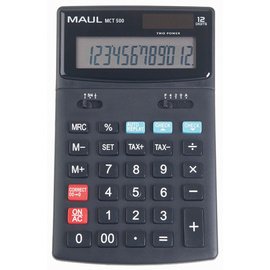 Calculatrice de bureau MCT 500, 12 chiffres, noir