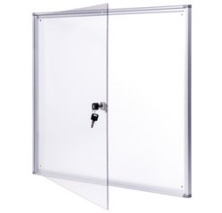 Vitrine d'affichage extraslim, 8 x A4, aluminium