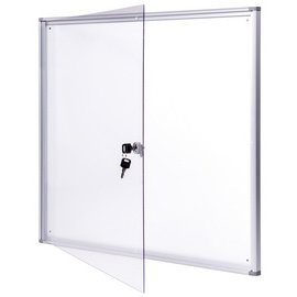 Vitrine d'affichage extraslim, 9 x A4, aluminium