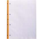 Bloc de cours, format A4, séyès, orange, 80 feuilles