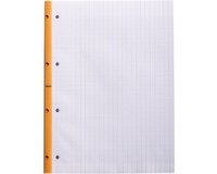 Bloc de cours, format A4, séyès, orange, 80 feuilles