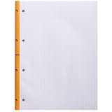 Bloc de cours, format A4, quadrillé, orange, lot de 3