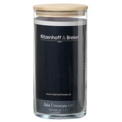 Glazen bewaarpot 'FAIA' rond