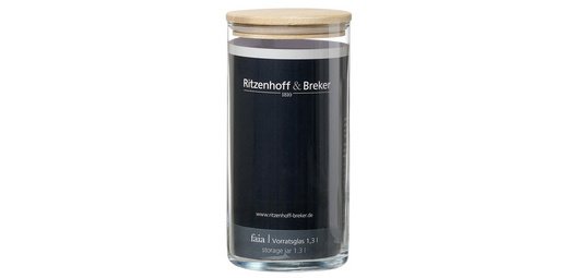 Glazen bewaarpot 'FAIA' rond