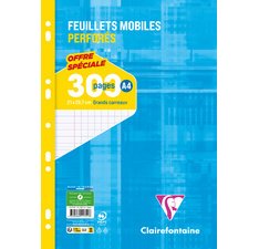 Feuillets mobiles sous film A4 300 pages perforées petits carreaux