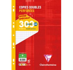 Copies doubles sous film A4 300 pages perforées petits carreaux