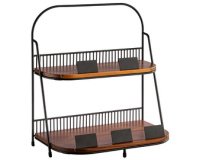 Etagère, 2 étages, hauteur: 400 mm, noir