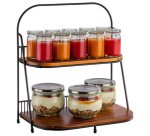 Etagère, 2 étages, hauteur: 400 mm, noir