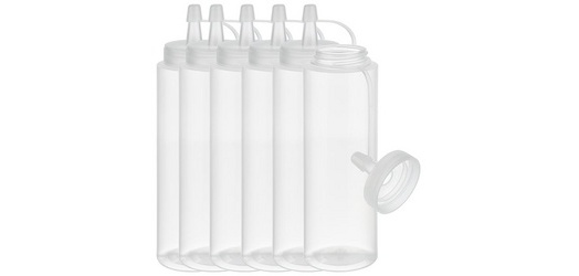 Bouteille verseuse souple, lot de 6