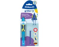 Pekikan Griffix stylo plume, sous blister, pour les droities, bleu - vert