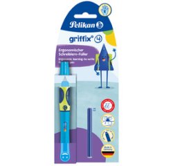 Pekikan Griffix stylo plume, sous blister, pour les droities, bleu - vert