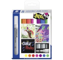 Lumocolor Marqueur à la craie chalk marker, étui