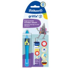 Pelikan Griffix porte-mines, sous blister, pour les gauchiers, noir - bleu