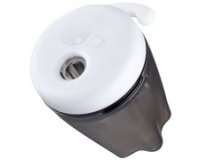 Taille-crayons double 'Spooky', noir/blanc