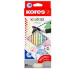 Crayon de couleur 'KOLORES Magik' effaçable,étui de 12