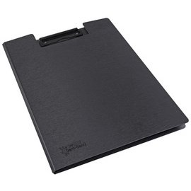 Porta-bloc con solapa A4 negro - paquete de 4