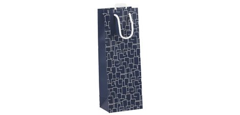 'Men in blue' bottle gift bag