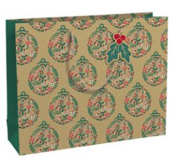 Geschenktas kerst 'Holly' groot