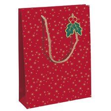 Geschenktas kerst 'Holly' medium