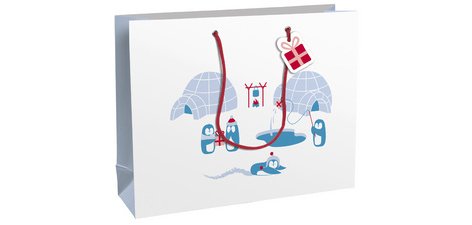 Sac cadeau de Noël 'Pinguine', shopping