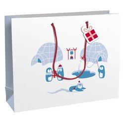 Sachet cadeau de Noël 'Pinguine', grand