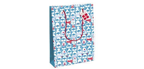 Sac cadeau de Noël 'Pinguine', large
