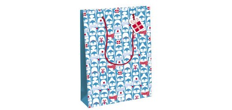 Sac cadeau de Noël 'Pinguine', large