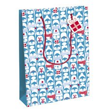 Sac cadeau de Noël 'Pinguine', large