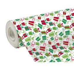 Gift wrapping paper Alliance, 70 cm width - 50 m roll, Gifts - Green