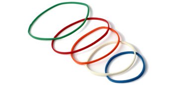 Elastiques sur carte RONDELLA, couleurs/tailles ass.