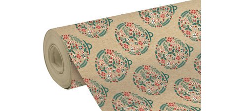 Geschenkpapier Kerstmis 'Kerstballen'