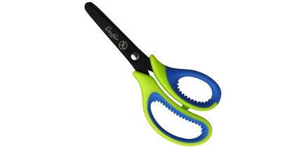 Ciseaux ergonomiques, longueur: 130 mm, rouge/noir