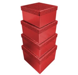 Set geschenkdozen "Glitter" 4 stuks