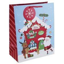 Sac cadeau de Noël 'Maison pain d'épices'