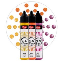 ViVA DECOR Stylo à perle Zen Pen 'Chaleur d'été', set de 3