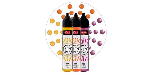 ViVA DECOR Stylo à perle Zen Pen 'Chaleur d'été', set de 3
