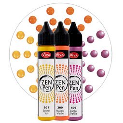 ViVA DECOR Stylo à perle Zen Pen 'Chaleur d'été', set de 3