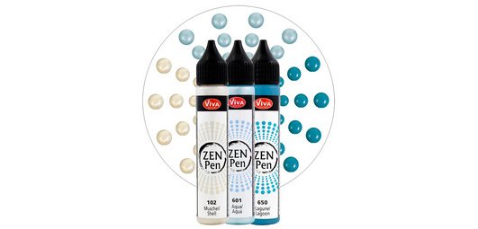 ViVA DECOR Stylo à perle Zen Pen 'Journée à la mer',set de 3