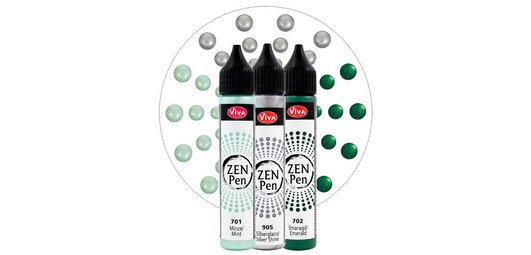 ViVA DECOR Stylo à perle Zen Pen 'Couleur du milieu',set de3