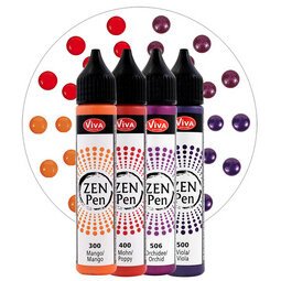 ViVA DECOR Stylo à perle Zen Pen 'Moment magique', set de 4