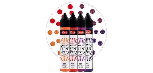 ViVA DECOR Stylo à perle Zen Pen 'Moment magique', set de 4