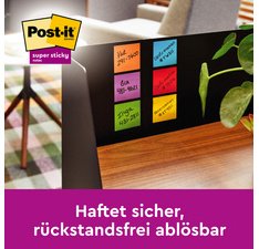 Bloc-mémos 3M Post-it 654 Super Sticky 76x76mm Soul 4+2 gratuits