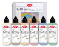 ViVA DECOR Peinture Blob Paint 'Modern Pastel', 6 pièces