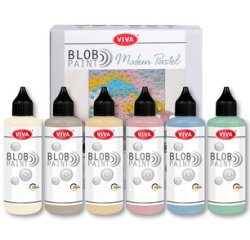 ViVA DECOR Peinture Blob Paint 'Modern Pastel', 6 pièces